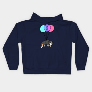 Balloon Bernese Mountain Dog Kids Hoodie